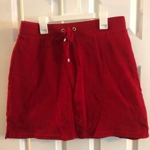 100% cotton Red Skort (sweatpants material)